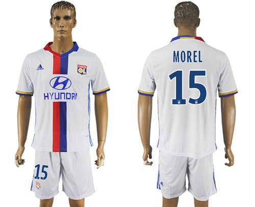 Lyon #15 Morel Home Soccer Club Jersey - Click Image to Close